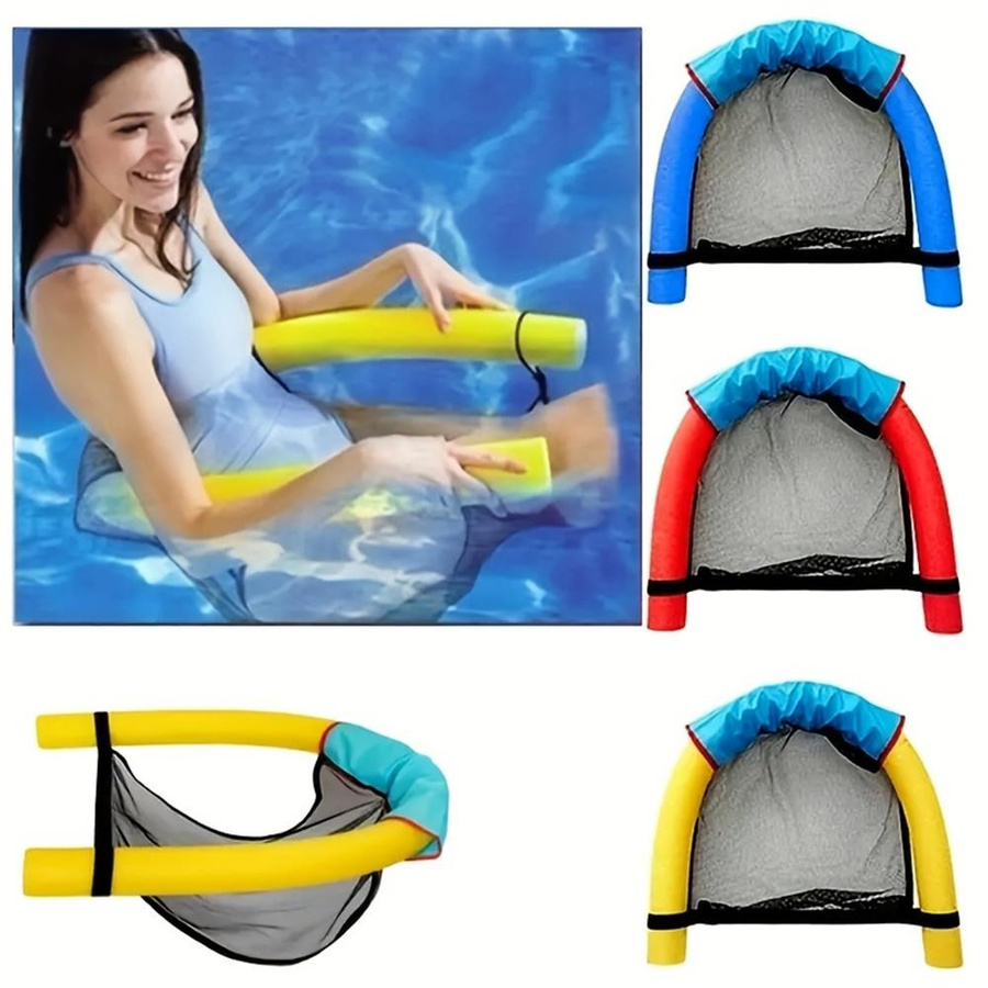 TOMTOP JMS Pool-Nudelstuhl Gelb als tragbare Wasser-Hängematte für Erwachsene und Kinder - Bild 2