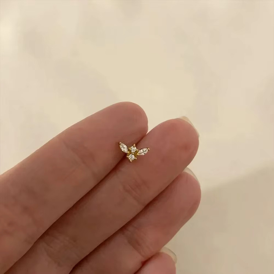 Aide Ohrstecker, 925 Silber, Blumen, Damen - Bild 3