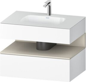 Duravit Qatego Einbauwaschtisch-Möbel-Set in Weiß, B/T/H: 80 x 55 x 60 cm - Bild 1