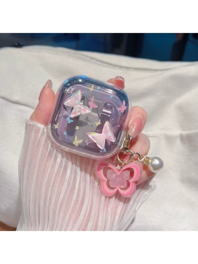 Schmetterlings-Blumen-Kopfhörerhülle für Samsung Galaxy Buds 4 Pro in Multicolour aus TPU und PC - Bild 2