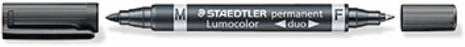 Staedtler Lumocolor Duo 348 Permanentmarker mit Keilspitze in Schwarz - Bild 1