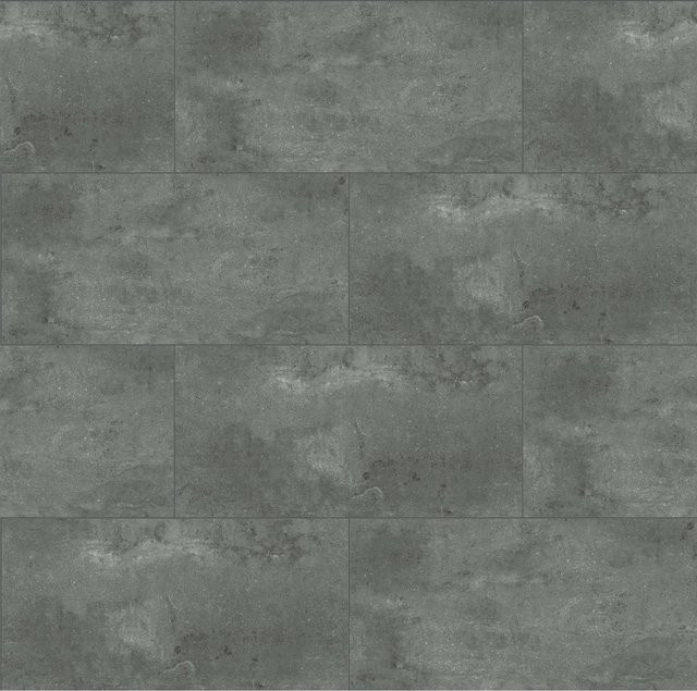 Decoflooring Klick-Vinylboden Fliese XL NK33 Grey Concrete in Dunkelgrau im Stone Look - Bild 1