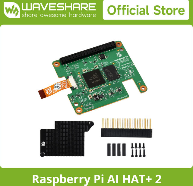 Raspberry Pi AI HAT+ 2 mit Hailo-10H KI-Beschleuniger und 8GB RAM für Raspberry Pi 5, Grün - Bild 1
