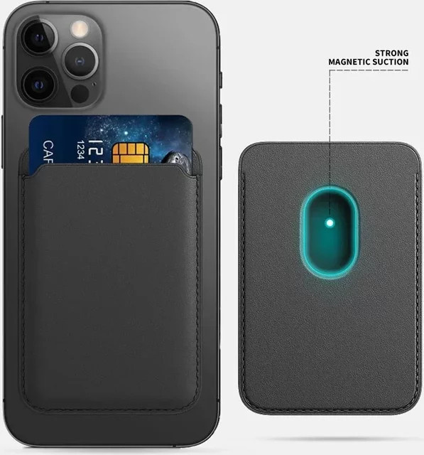 Magnetische Leder Brieftasche Schutzhülle für iPhone 12 bis iPhone 17 Pro Max mit Kartenhalter in Braun - Bild 1