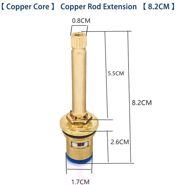 Shenchou Universal Ersatz Tap Innenventil aus Kupfer in Gold für Küche und Badezimmer Modell A8 - Bild 1