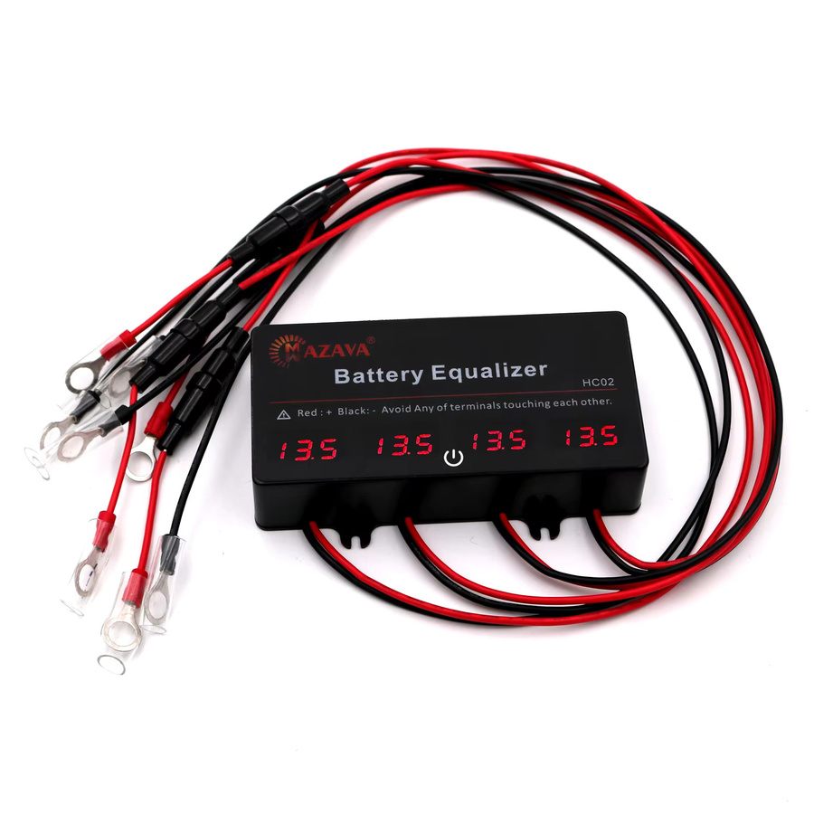 MAZAVA HC02 Aktiver Batterieausgleicher für 12V 24V 36V 48V Blei-Säure-Batterien mit Touch-Schalter, Schwarz - Bild 3