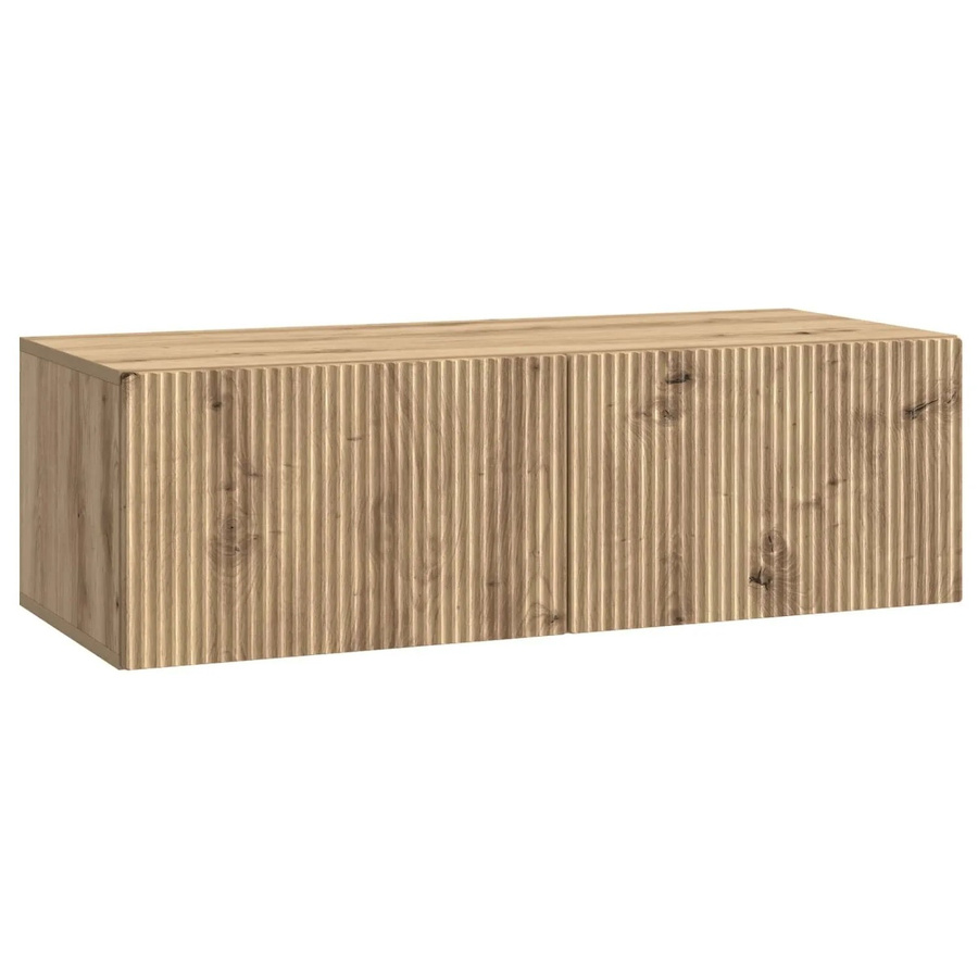 vidaXL Wandmontierter TV-Schrank Artisan-Eiche in Braun, B/H/T: 98 x 41 x 30 cm - Bild 2