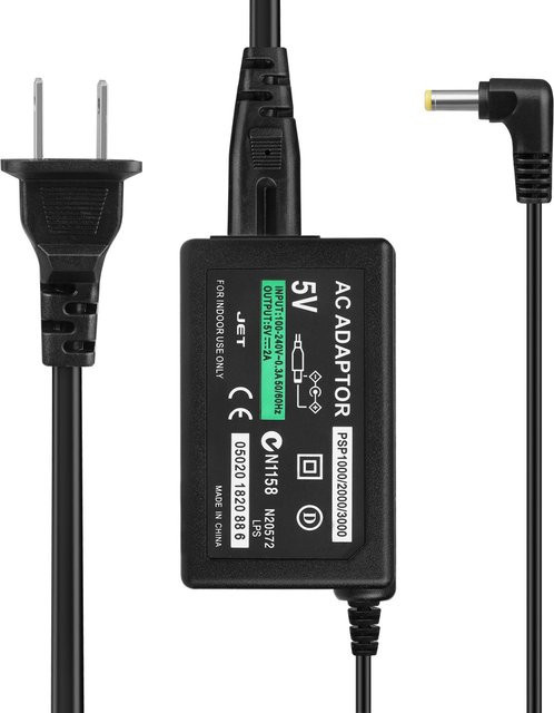 Sony AC-Ladegerät-Adapter für PlayStation PSP 1000 2000 3000 Serie, Schwarz - Bild 1