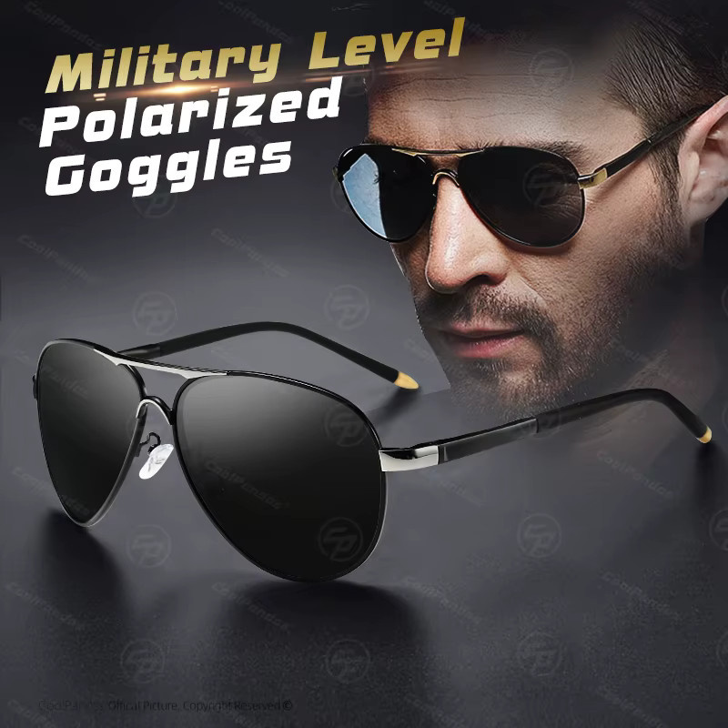 COOLPANDAS Aviator Sonnenbrille, Vollrand, Schwarz, Unisex, polarisiert - Bild 2