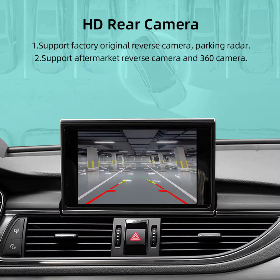 EzoneTronics Drahtloses CarPlay und Android Auto Interface für Audi A6 A7 2012-2018 mit Bluetooth, Mirror Link, AirPlay, Autolink und Rückfahrkamera, Schwarz - Bild 5