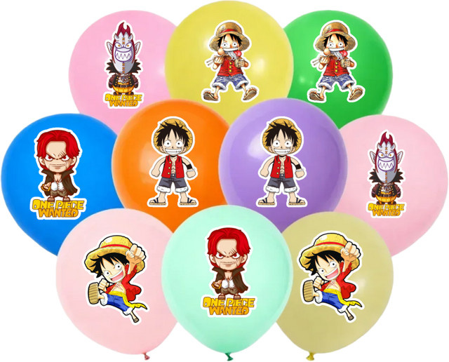 One Piece Anime Luftballons aus Latex für Kinder Geburtstag Party Dekoration Multicolor - Bild 1