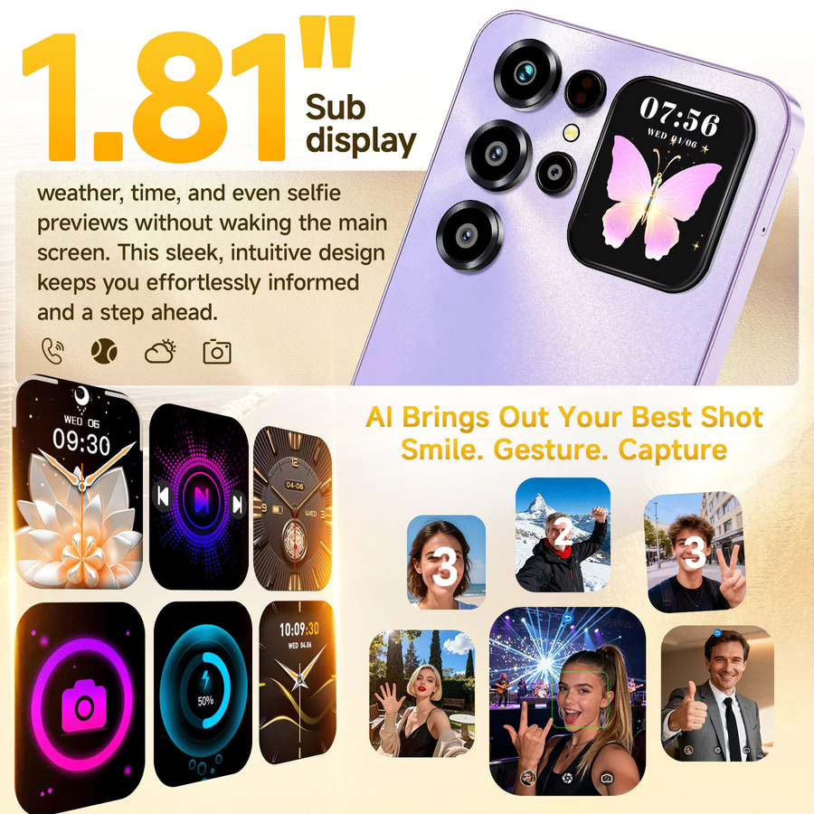 Oukitel C68PLUS Smartphone Android 15 mit 128GB ROM, 16GB RAM, 7,2 Zoll HD-Display und 6000mAh Akku in Blau - Bild 2