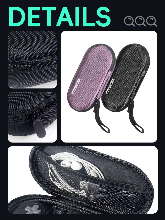 DATA FROG Reise-Tragetasche für SF2000 Gaming-Konsole, harte EVA-Schutztasche in Schwarz für dein Spielzubehör - Bild 3