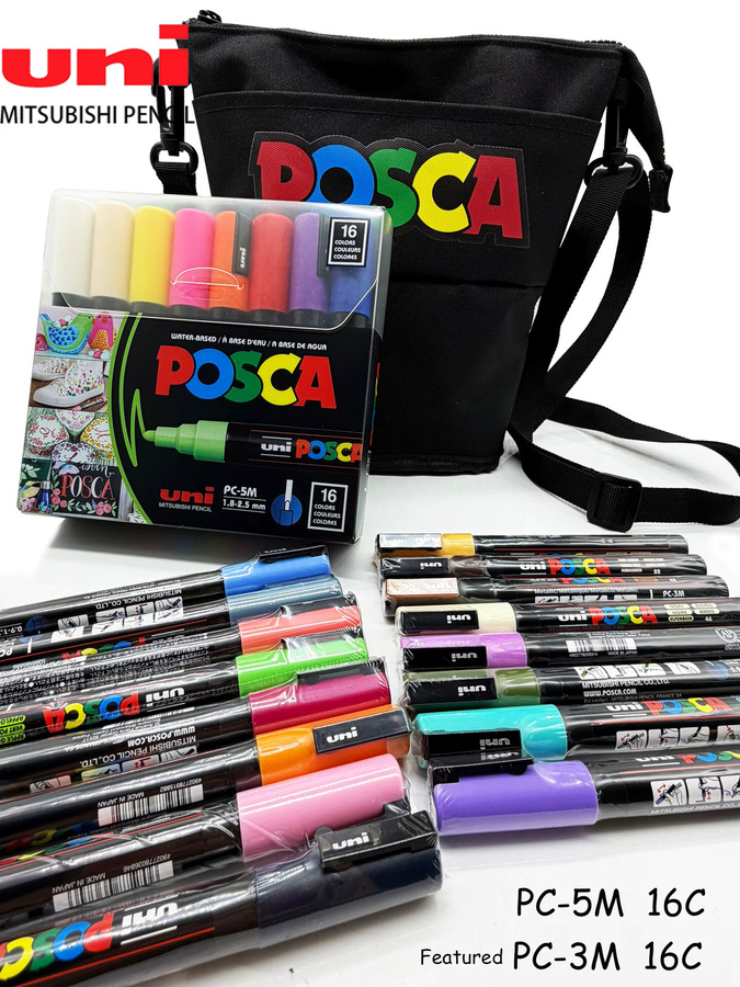 UNI POSCA Marker-Stifte Set 32 Stück Mehrfarbig für Poster, Graffiti und Manga - Bild 5