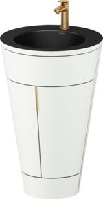 Duravit Waschtischunterschrank Starck 1 Set c-bonded in Weiß Matt mit Innenbeleuchtung, B/T/H: 56 x 86,4 x 60,5 cm - Bild 1