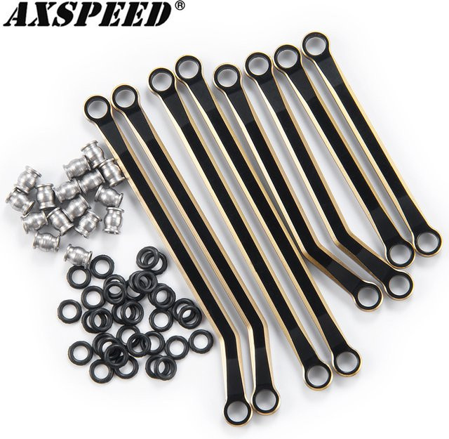 AXSPEED Messing-Chassisverbindungen, Zubehör, 1:18, Metall, Schwarz - Bild 1