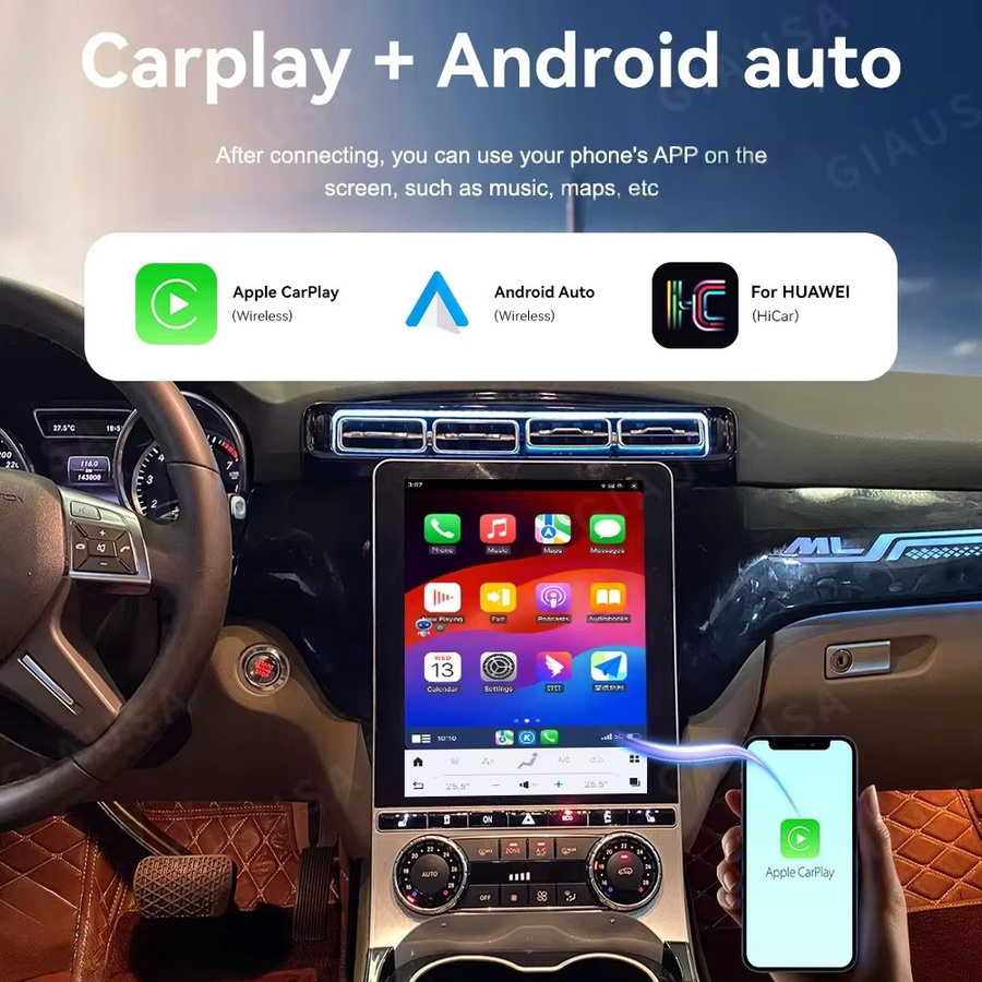 YANFU Multimedia-Player Autoradio mit Bluetooth und GPS für Mercedes Benz GL X166 und ML W166 (2012 - 2015) in Schwarz mit kabellosem Carplay und Android Auto - Bild 4