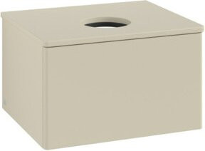 V&B Waschtischunterschrank Antao mit Beleuchtung in der Farbe Lacquered Grey, B/T/H: 60 x 36 x 50 cm - Bild 1