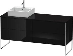 Duravit Waschtischunterschrank XSquare in Schwarz Hochglanz, B/T/H: 160 x 54,8 x 77,8 cm - Bild 1