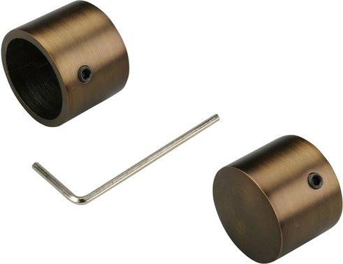 LIEDECO Endstück für Vorhangstangen aus Metall in Bronze und Braun - Bild 1