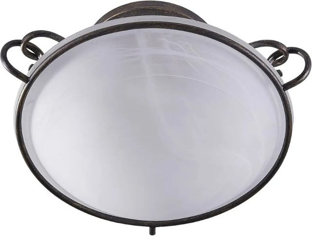 Lindby Deckenlampe Rando 3-flammig in Alu-grau, Landhausstil Vintage Metall, E27, Durchmesser: 45 cm, Höhe: 25 cm - Bild 1