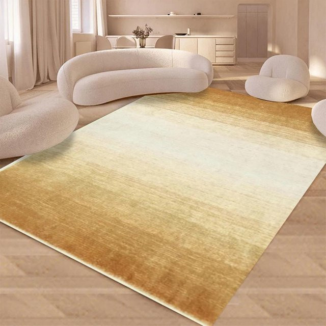 Karpetti Teppich mit Farbverlauf in Beige, modern und waschbar, B/T: 120 x 80 cm - Bild 1