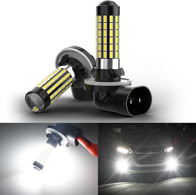 KaTur LED H27W Canbus Leuchtmittel Set für Nebelscheinwerfer und Fernlicht in Weiß, 2 Stück - Bild 1