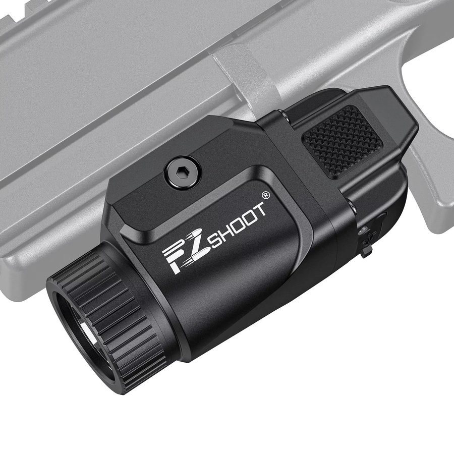 EZshoot Kompakte LED-Taschenlampe mit 500 Lumen und Stroboskop-Modus aus Aluminium für Picatinny- und GL-Schienen - Bild 3