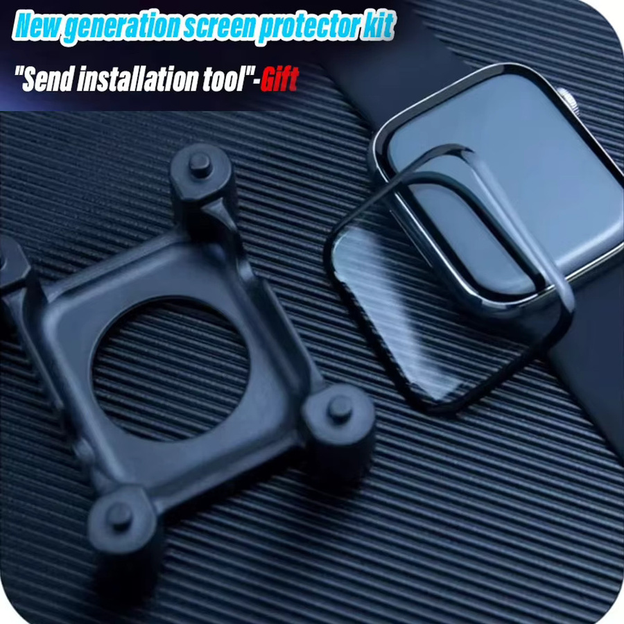 Displayschutzfolie für Apple Watch Ultra 2, Series 10 9 8 7 6 SE 5 4 3 und IWatch 45 mm 41 mm 40 mm 44 mm, transparent - Bild 3