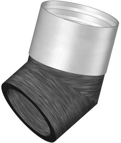 Helios Bogen für Ventilatoren in Grau, passend für Rohrdurchmesser: 125 mm - Bild 1