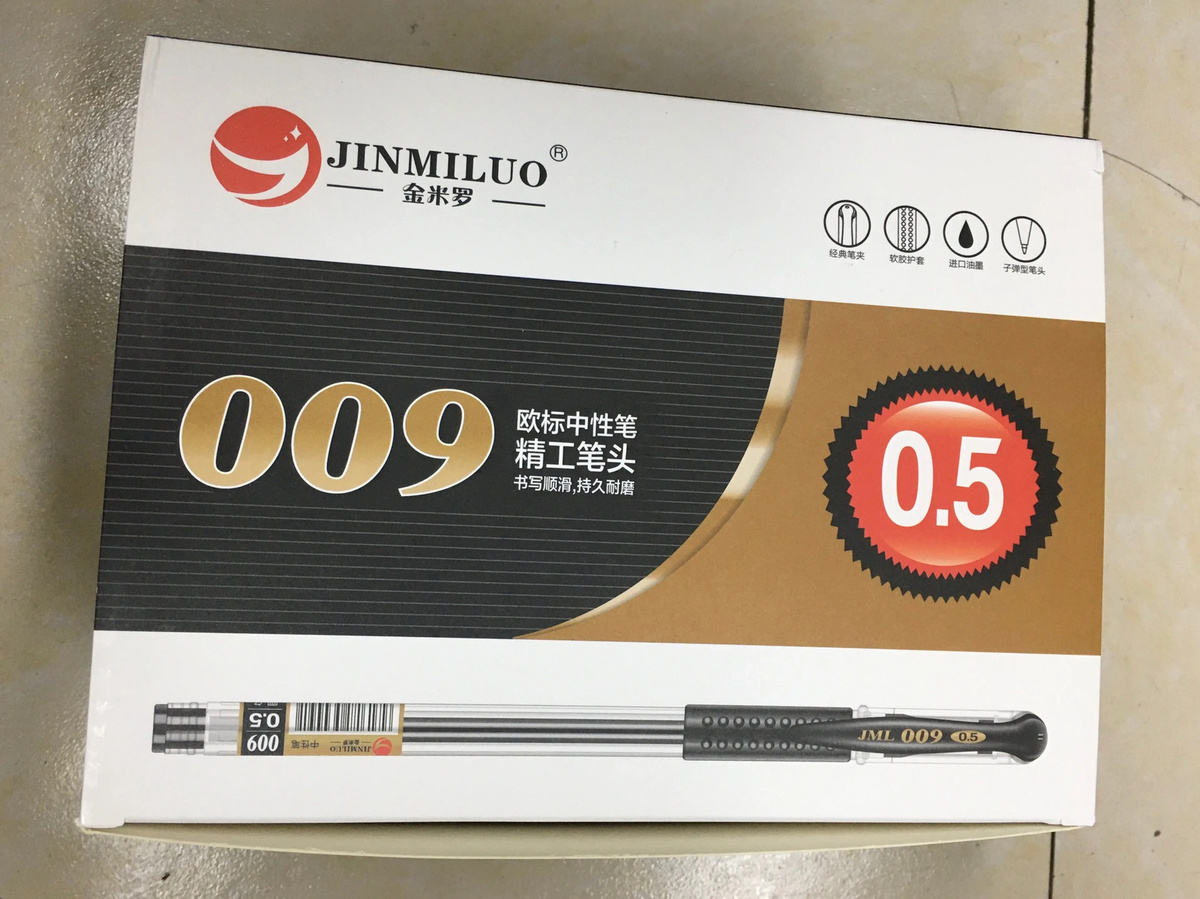 JML Gelstift mit schwarzer Tinte, 0,5 mm Kugelschreiber Rollerball, 12 Stück pro Box - Bild 4