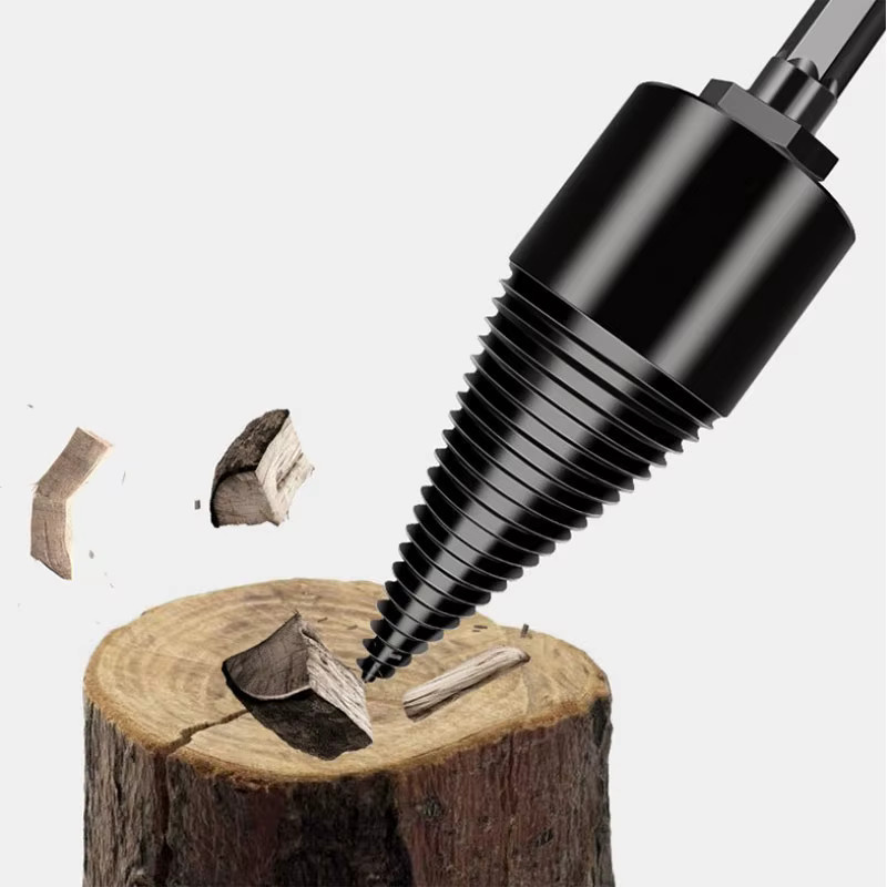 Sommer6 Holzbohrer Spaltwerkzeug zum Brennholzzerkleinern in Schwarz - Bild 2