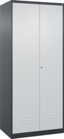 C+P Putzmittel-Spind Classic PLUS mit 2 Abteilen und Zylinderschloss in Anthrazitgrau und Lichtgrau, H x B x T: 185 x 80 x 50 cm - Bild 1