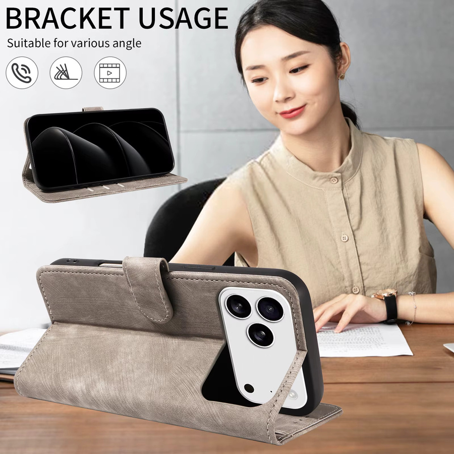 EAACAA TPU-Leder-Handyhülle für Samsung Galaxy A12 A13 A14 A32 A34 Note20 mit Kartensteckplatz und Ständer in Schwarz - Bild 3