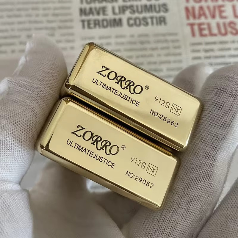 Zorro Heavy Duty Messing Kerosin Feuerzeug in Gold wasserdicht Modell 912S 915 538 - Bild 3