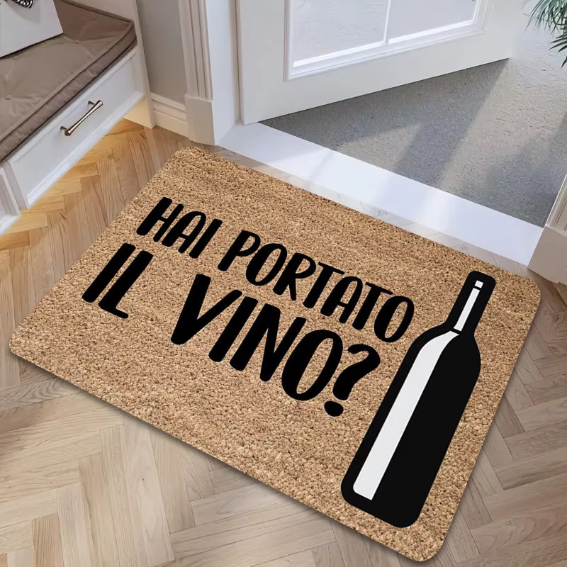 VIKAMA Outdoor-Fußmatte im italienischen Stil, wetterfeste Willkommensmatte für den Eingangsbereich, braun, B/T: 60 x 40 cm - Bild 3