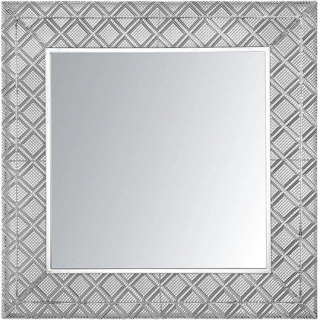 Beliani Wandspiegel EVETTES in Silber im Boho-Design aus Metall und Glas, B/H: 80 x 80 cm - Bild 1