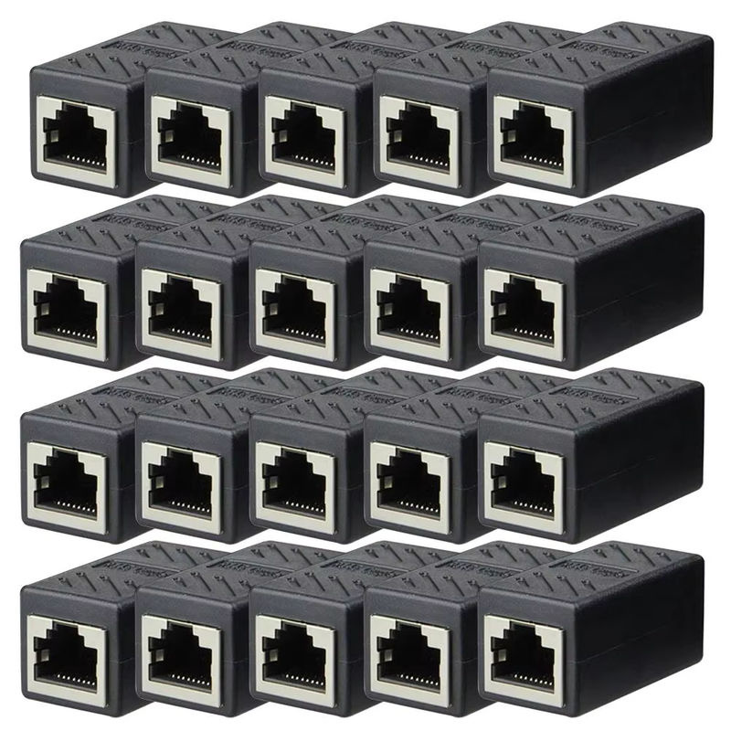 Mrgabwte Ethernet-Koppler RJ45 Buchse zu Buchse für Cat7 Cat6 Cat5 LAN-Verlängerung, Schwarz - Bild 2
