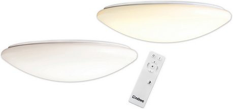 Näve LED-Deckenleuchte Darwin in Weiß, dimmbar mit Fernbedienung und Leuchtmittel in Warmweiß - Bild 1