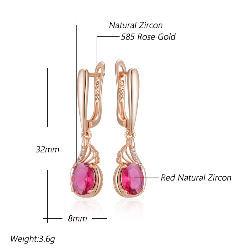 Kinel Ohrringe, 585 Gold, Roségold, Zirkonia, Damen - Bild 2