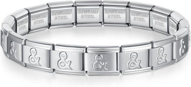 Hapiship Armband Edelstahl, Silber, 9mm, Unisex - Bild 1