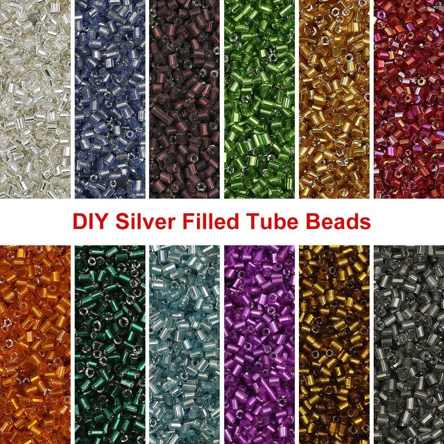 JHNBY Perlen Spacer, Glas, Silberfarbe, 2mm - Bild 1