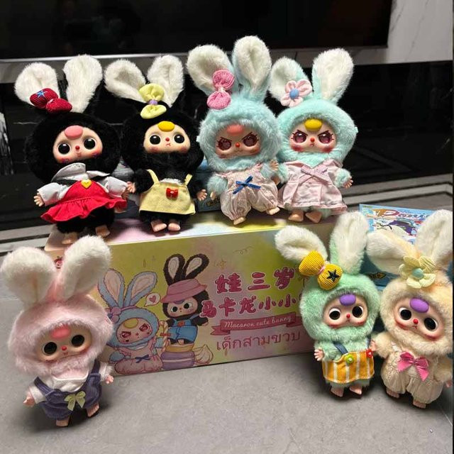 52TOYS Baby Three Macaron Little Bunny Blind Box, Plüsch / Textil, Puppe - Bild 1