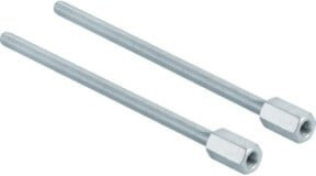 Geberit Duofix Verlängerungs-Set für Anker, 2er-Pack, verzinkter Stahl, Silber - Bild 1