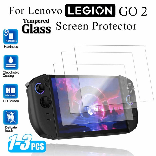 Displayschutzfolie aus gehärtetem Glas für Lenovo Legion Go, transparent, 9H Härtegrad, Anti-Kratz und explosionsgeschützt - Bild 1