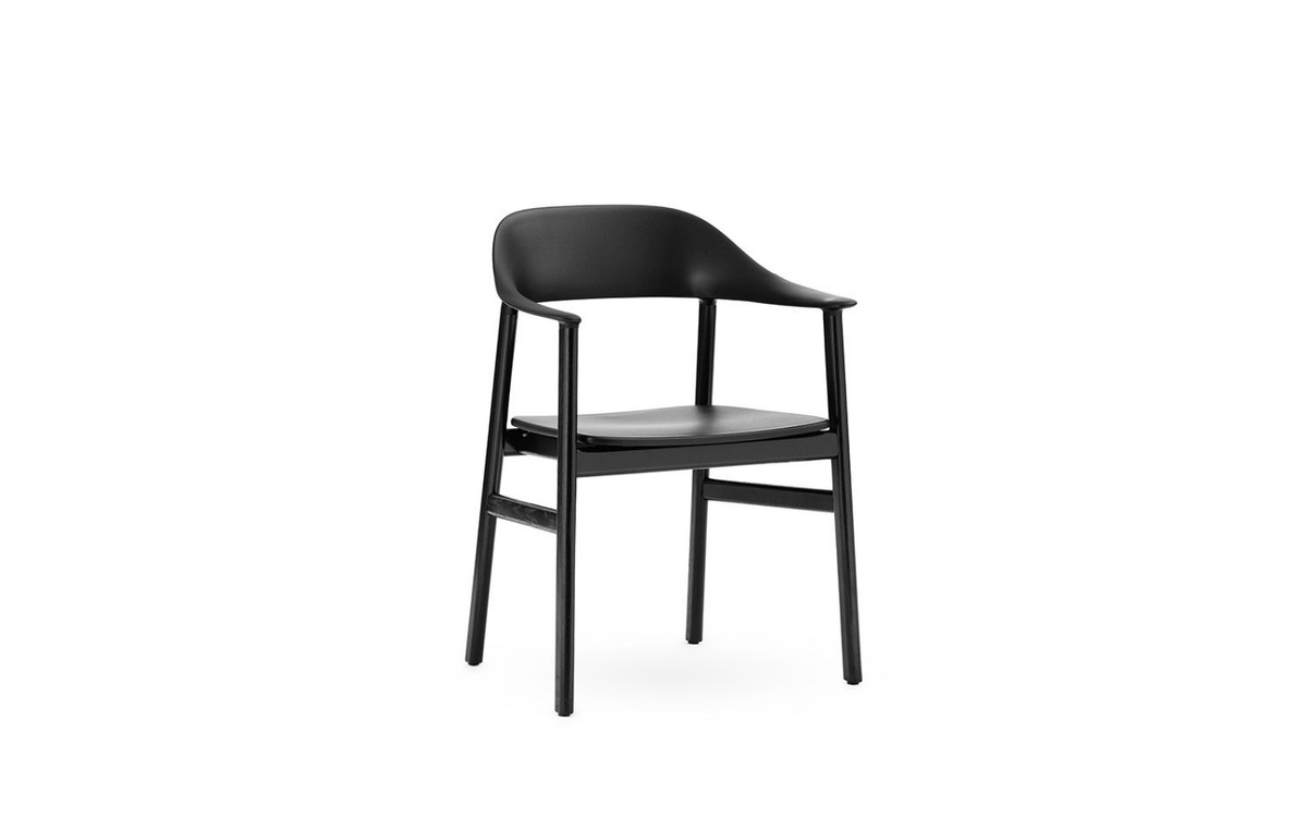 Normann Copenhagen Herit Armlehnstuhl in Schwarz mit mattem Kunststoff und Schaumstoff - Bild 3