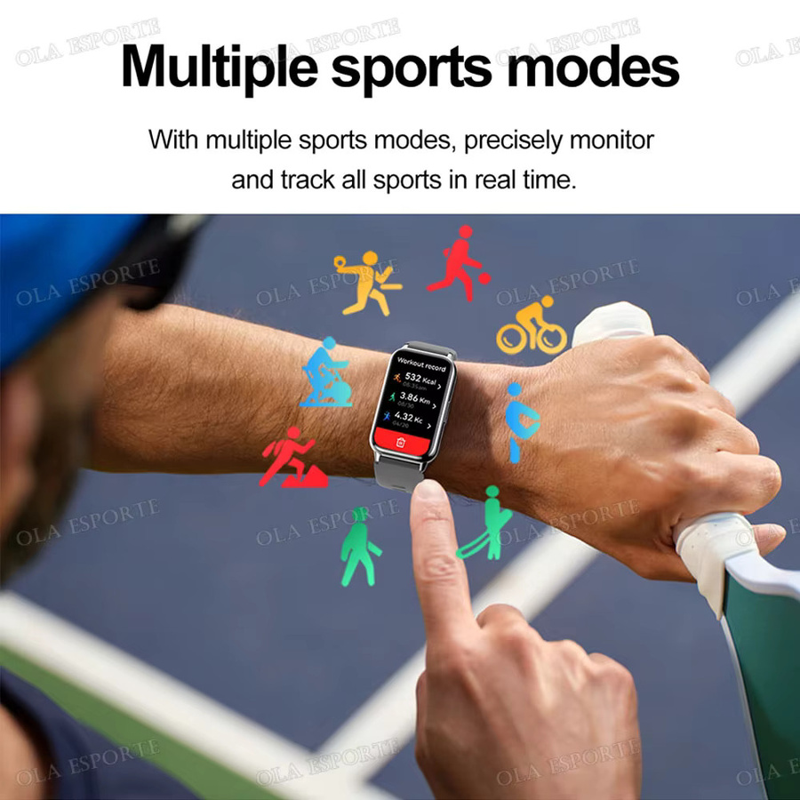 Ola Esporte Smartwatch, Gold, Silikon, NFC, Bluetooth, IP68 wasserdicht - Bild 6