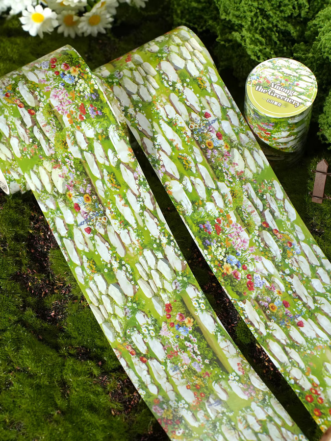 Etori Life Stone Path Floral Sea Washi Tape Multicolor, Breite: 60 mm, Länge: 2 m - Bild 6