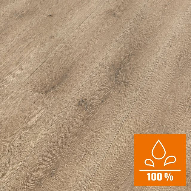 Classen Laminat NK32 Oak Light in Graubraun, wasserfest, Holzoptik, 8 mm Stärke - Bild 1