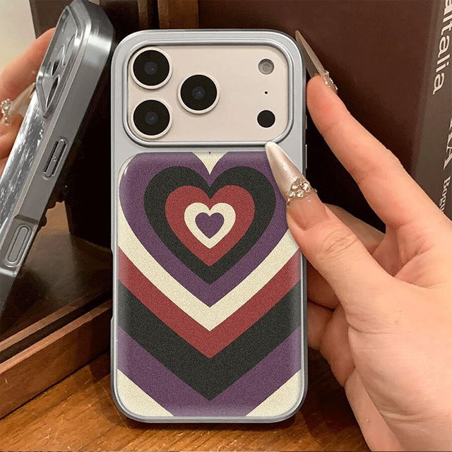 3D-Handyhülle mit Herz-Design und Kleberückseite für Apple iPhone, Multicolour - Bild 1